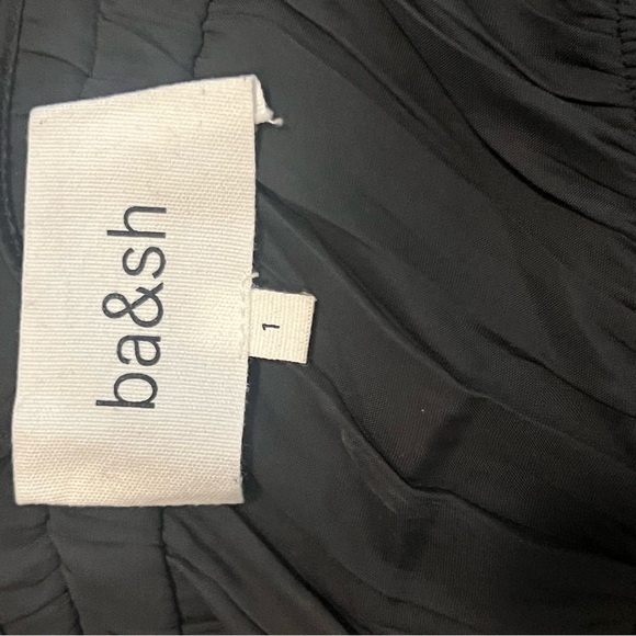 ba&sh Yanis midi silk dress, black, size 1 (small) - Picture 6 of 7